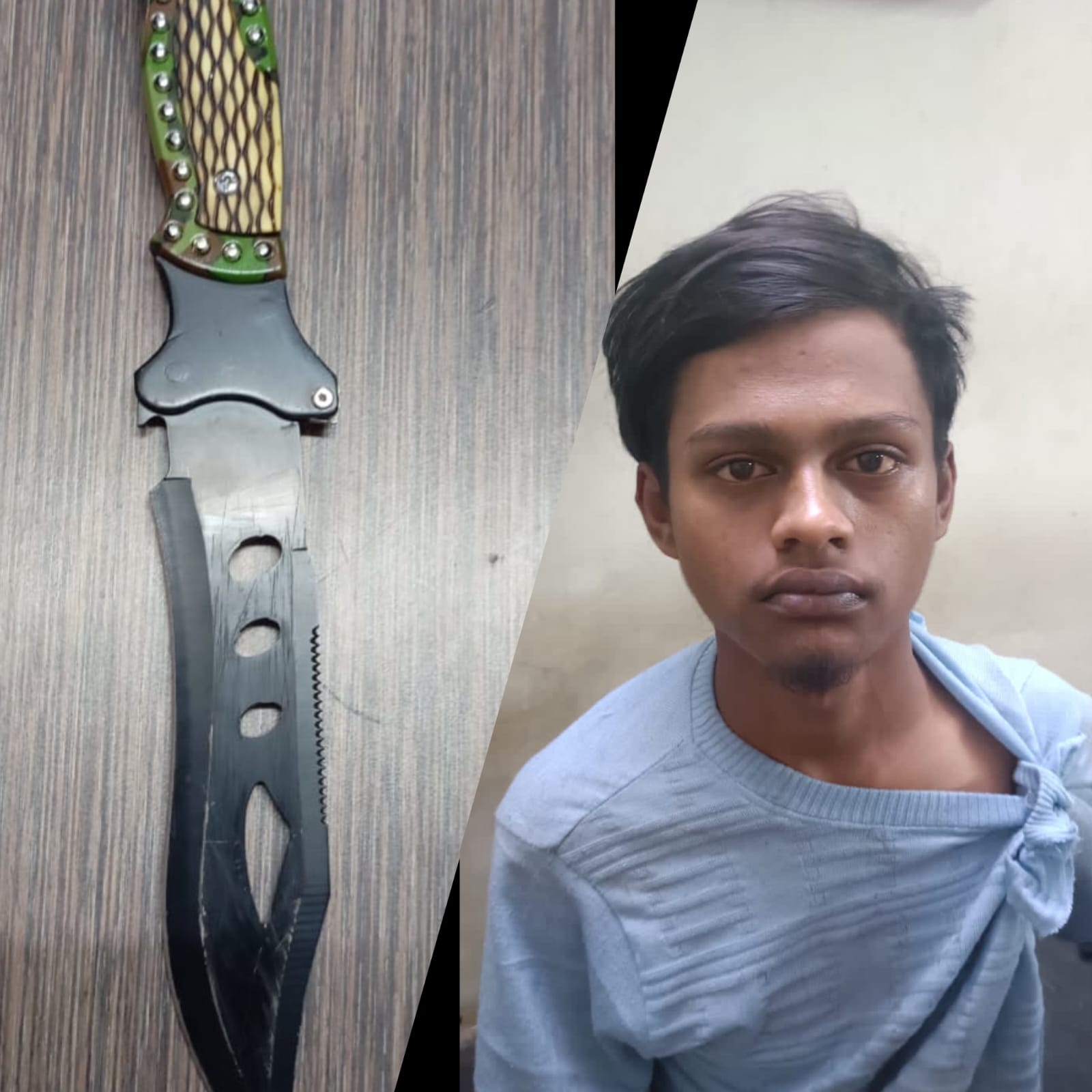 धारदार चाकू लेकर लोगों को डराने वाला युवक गिरफ्तार, पंडरी पुलिस की त्वरित कार्रवाई