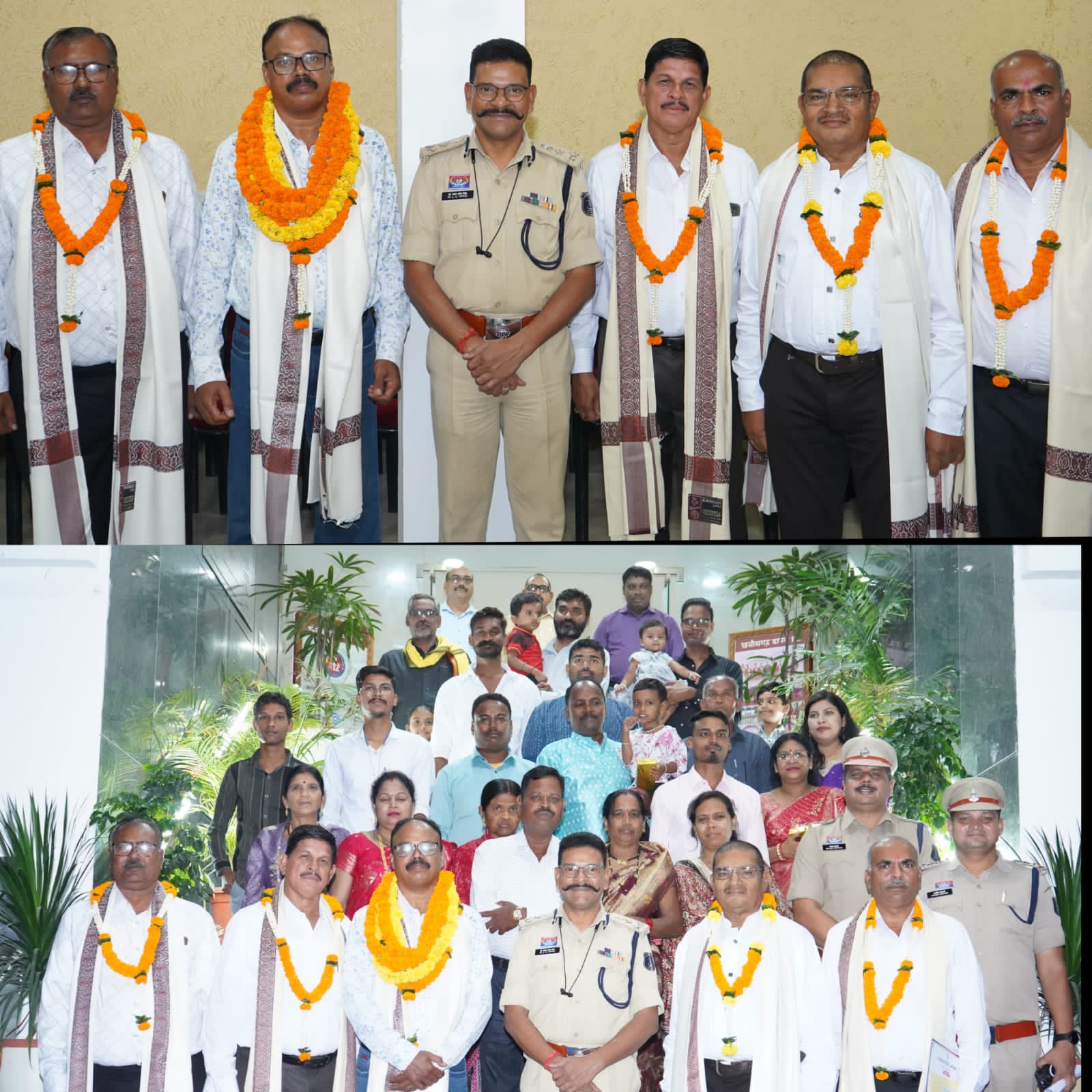 रायपुर पुलिस से पांच अधिकारी-कर्मचारी सेवानिवृत्त, DIG-SSP ने दी शुभकामनाएं