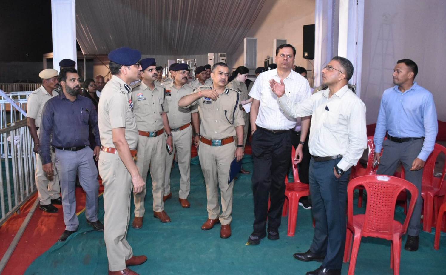 उपराष्ट्रपति के आगमन की तैयारी का जायजा