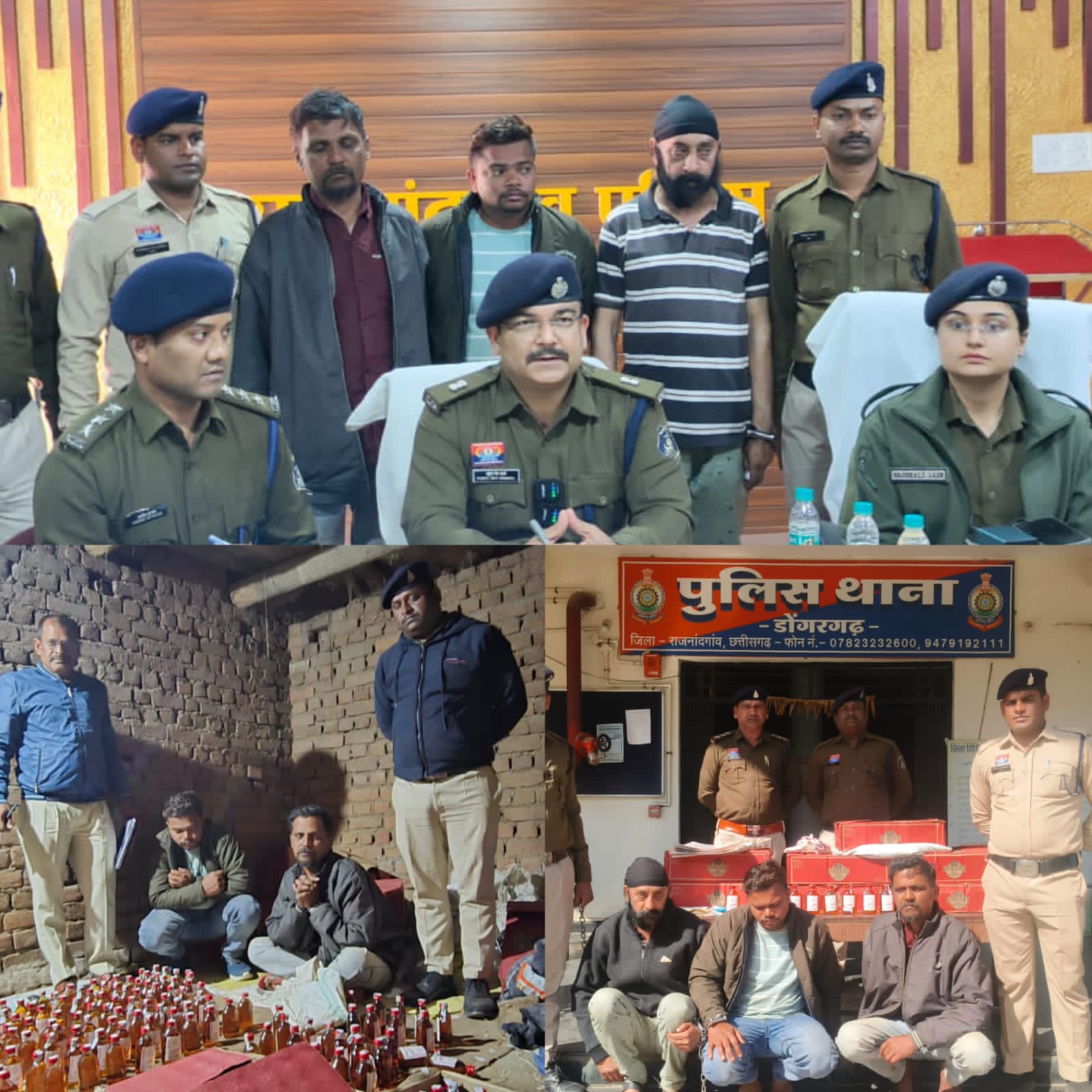 बिक्री से पहले राजनांदगांव पुलिस का वार, अवैध शराब रैकेट ध्वस्त