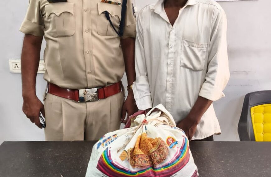 गांजा बिक्री करते आरोपी गिरफ्तार, 2.580 किलो मादक पदार्थ बरामद